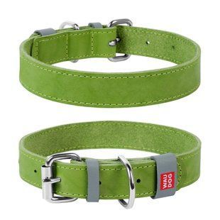Collar WauDog CLASSIC - шкіряний нашийник для собак - 38-49 см Сірий Petmarket