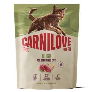 Carnilove True Fresh Duck Sterilised &mdash; беззерновой корм для стерилизованных/кастрированных кошек (утка) - 6 кг Petmarket
