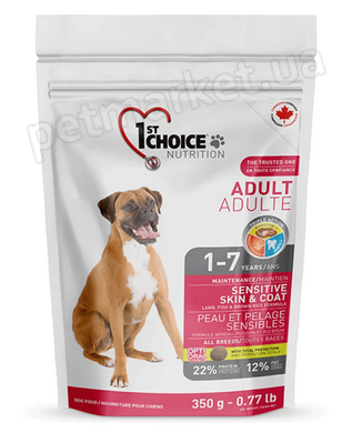 1st Choice ADULT Sensitive Skin & Coat - корм для собак с чувствительной кожей и шерстью (ягненок/рыба) - 20 кг Petmarket