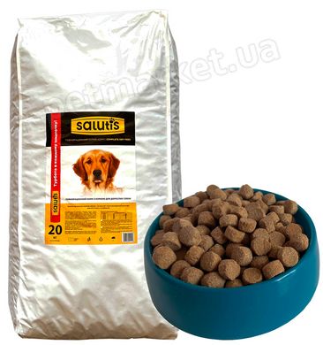 Salutis Повнораціонний сухий корм для собак з куркою, 20 кг % Petmarket