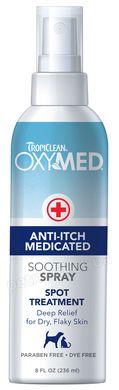 TropiClean OXYMED Anti-Itch Spray - лечебный спрей от зуда для собак и кошек - 236 мл Petmarket