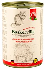 Baskerville Sensitive Ягня/Журавлина/Котяча м'ята - консерви для чутливих котів - 400 г Petmarket