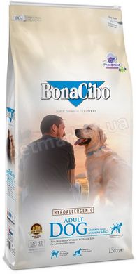 BonaCibo ADULT DOG Chicken & Rice with Anchovy - корм для собак (курица/рис/анчоусы) - 4 кг Petmarket