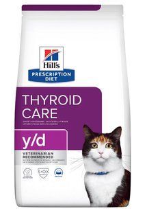 Hill's Prescription Diet y/d Thyroid Care &mdash; диетический сухой корм с курицей для кошек при заболеваниях щитовидной железы (гипертиреоз) &mdash; 3 кг Petmarket