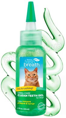 TropiClean Fresh Breath Clean Teeth Gel - гель для ухода за полостью рта кошек Petmarket