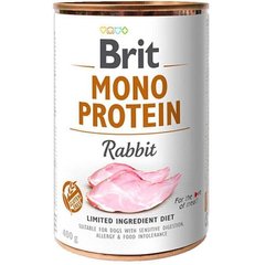 Brit MONO PROTEIN Rabbit - консервы для собак (кролик) - 400 г х12 шт Petmarket