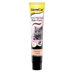 GimCat Anti-Hairball Duo-Paste + Курка - паста для виведення шерсті у кішок - 50 г Petmarket