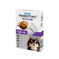 Superium НЕВЕРТІКС - протикліщові краплі на загривку для собак, 1,5-4 кг Petmarket