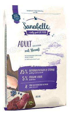 Sanabelle ADULT with Ostrich - корм для кошек (с мясом страуса) - 10 кг % Petmarket