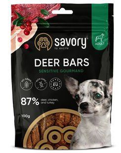 Savory Bars With Venison - Джерки Сейворі Барс - ласощі для собак з олениною - 100 г Petmarket