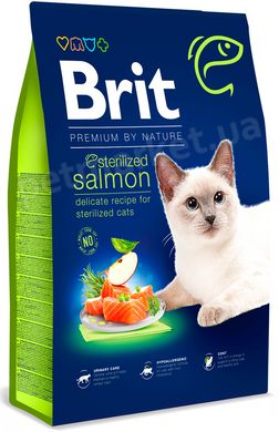 Brit Premium by Nature Sterilized Salmon - корм для стерилізованих кішок та котів (лосось) - 8 кг Petmarket