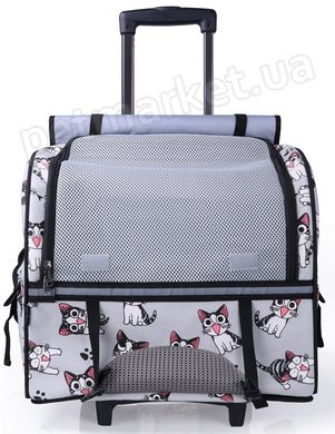 Do Do Pet ROBY - Робі - візок-рюкзак для собак і котів - Сірий/принт % Petmarket