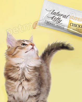 Natural Kitty Creamy Treats Chicken & Pumpkin - кремовые лакомства для кошек (курица/тыква) Petmarket