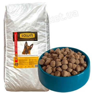 Salutis Полнорационный сухой корм для собак с говядиной, 20 кг % Petmarket