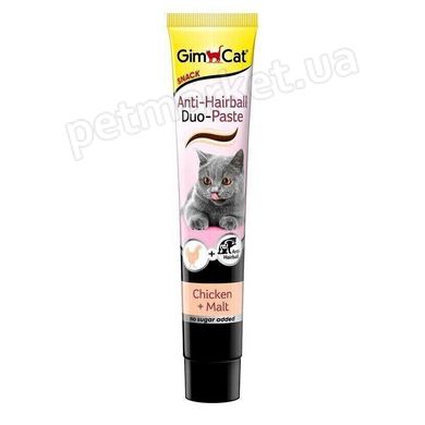 GimCat Anti-Hairball Duo-Paste + Курица - паста для выведения шерсти у кошек - 50 г Petmarket