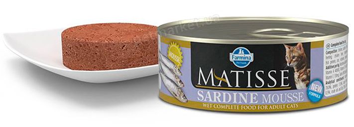 MATISSE Sardine вологий корм для котів, мус з сардиною - 85 г Petmarket