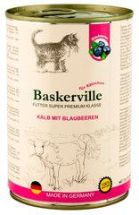 Baskerville Kalb Mit Blaubeeren - ТЕЛЯТИНА/ЧЕРНИКА - консервы для котят - 400 г Petmarket