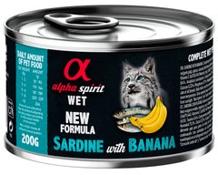 Alpha Spirit Adult Cat Sardine & Banana - консервы для кошек (сардина/банан) Petmarket