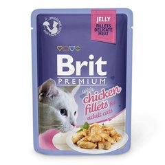 Brit Premium Chicken Fillets влажный корм для кошек (куриное филе в желе) - 85 г х24 шт. Petmarket