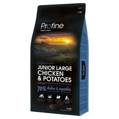 Profine Junior Large Breed Chicken & Potatoes - корм для щенков и молодых собак крупных пород - 15 кг Petmarket