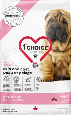 1st Choice PUPPY Skin & Coat - корм для чутливих цуценят всіх порід (ягня/риба) - 11 кг Petmarket