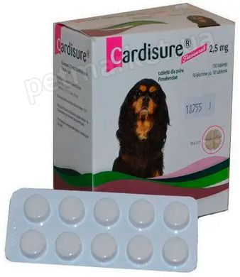 Dechra Кардишур 2,5 мг при сердечной недостаточности у собак - 10 табл % Petmarket