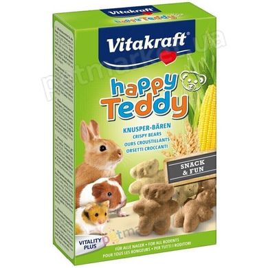 Vitakraft HAPPY TEDDY - лакомство для грызунов (злаки/овощи) Petmarket