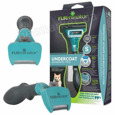 Furminator LONG HAIR CAT M-L - инструмент для вычесывания шерсти у длинношерстных кошек весом от 4,5 кг % Petmarket