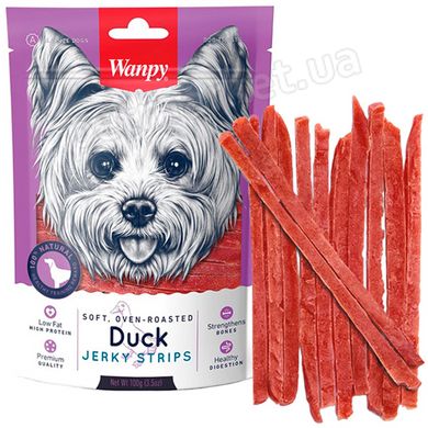 Wanpy Soft Duck Jerky Strips - Полоски вяленого филе утки - лакомство для собак Petmarket