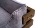 Harley and Cho DREAMER Wood Nature + Gray Velvet - деревянная кровать с вельветовой лежанкой для собак - XS 50х40 см