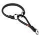 Collar WauDog SOFT - круглий шкіряний нашийник напівудавка для собак - 70 см, Чорний Petmarket
