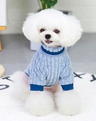 Dobaz Powder трикотажний светр для собак - S, Сіро-блакитний Petmarket