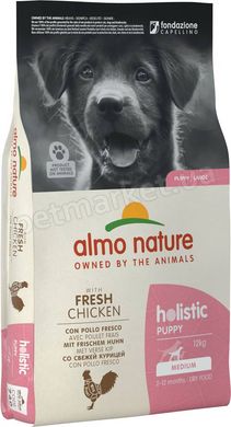Almo Nature Holistic Puppy Medium корм для цуценят середніх порід (курка) - 12 кг Petmarket