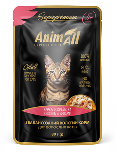 Animall Expert Choice Chicken & Shrimp - влажный корм для кошек (курица/креветки) Petmarket