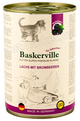 Baskerville Lachs Mit Brombeeren - ЛОСОСЬ/ЕЖЕВИКА - консервы для котят - 400 г Petmarket