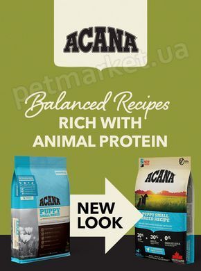 Acana Puppy Small Breed Recipe біологічний корм для цуценят дрібних порід - 6 кг Petmarket