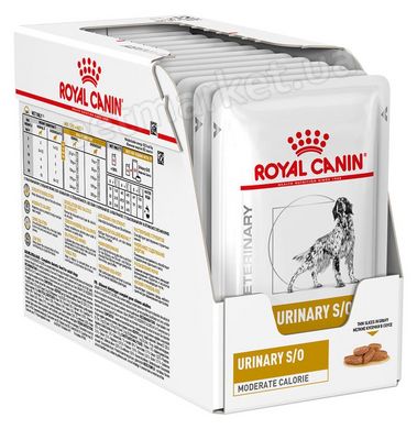 Royal Canin Urinary S/O Moderate Calorie низкокалорийный влажный корм при мочекаменной болезни у собак - 100 гх12 шт Petmarket
