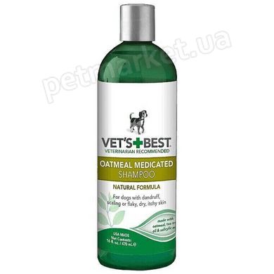 Vet’s Best OATMEAL MEDICATED - лечебный шампунь от перхоти и шелушения для собак - 470 мл Petmarket