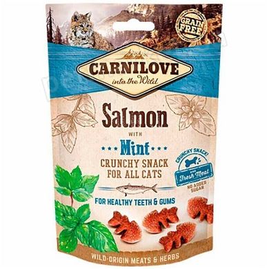 Carnilove Cat Crunchy SALMON With MINT - лакомство для кошек (лосось/мята) Petmarket