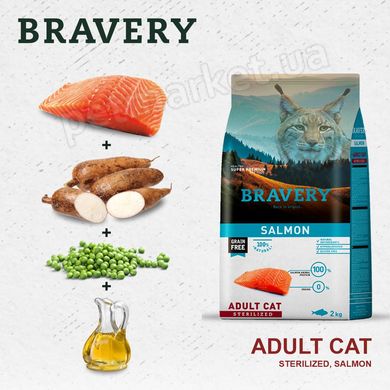 Bravery Salmon Sterilized сухий корм для стерилізованих котів (лосось) Petmarket