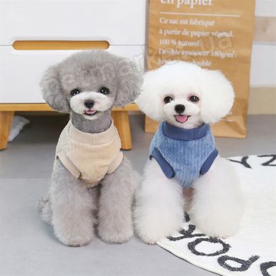 Dobaz Minky теплий плюшевий светр для собак - S, Синій Petmarket