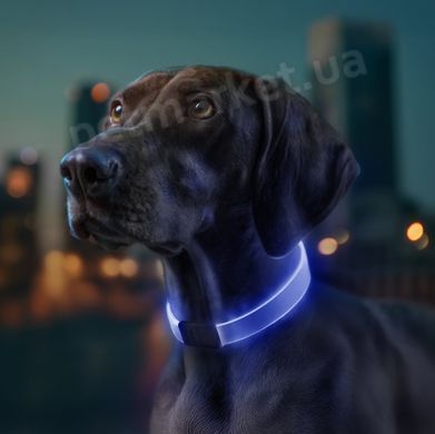 Collar Waudog LED - нашийник для собак з підсвічуванням, регульований - 25 мм/60 см Petmarket