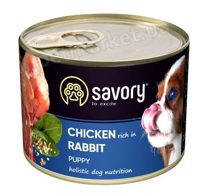 Savory Puppy Chicken/Rabbit - Курка/Кролик - вологий корм для цуценят - 400 г Petmarket