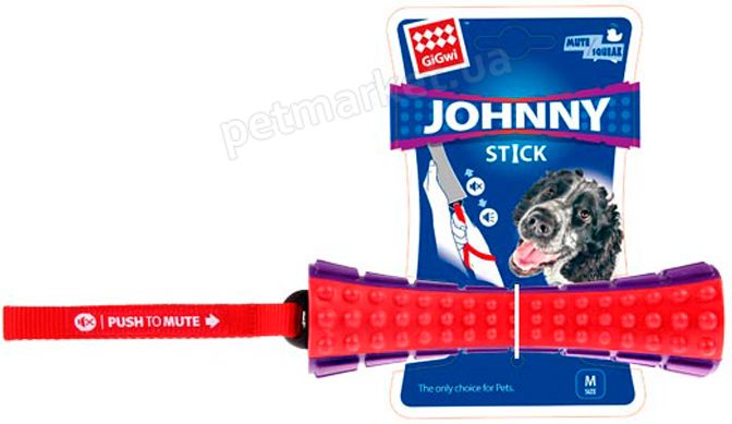 GiGwi Push to Mute Джонни Стик - игрушка с отключаемой пищалкой для собак, 17 см Petmarket