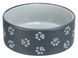 Trixie Jimmy Ceramic Bowl - миска керамічна з принтом "лапки" для собак та котів - 750 мл