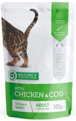 Nature's Protection Urinary Health Курица/треска влажный корм для здоровья мочевыводящей системы кошек -100 г Petmarket