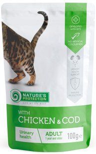 Nature's Protection Urinary Health Курка/тріска вологий корм для здоров'я сечовивідної системи кішок -100 г Petmarket