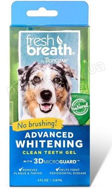 TropiClean Advanced Whitening Gel - відбілюючий гель для чищення зубів у собак - 118 мл Petmarket