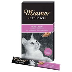 Miamor Cat Snack MALT CREAM - лакомство для выведения шерсти из ЖКТ кошек Petmarket
