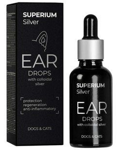 Superium Silver - Супериум Сильвер - ушные капли с коллоидным серебром для собак и кошек Petmarket